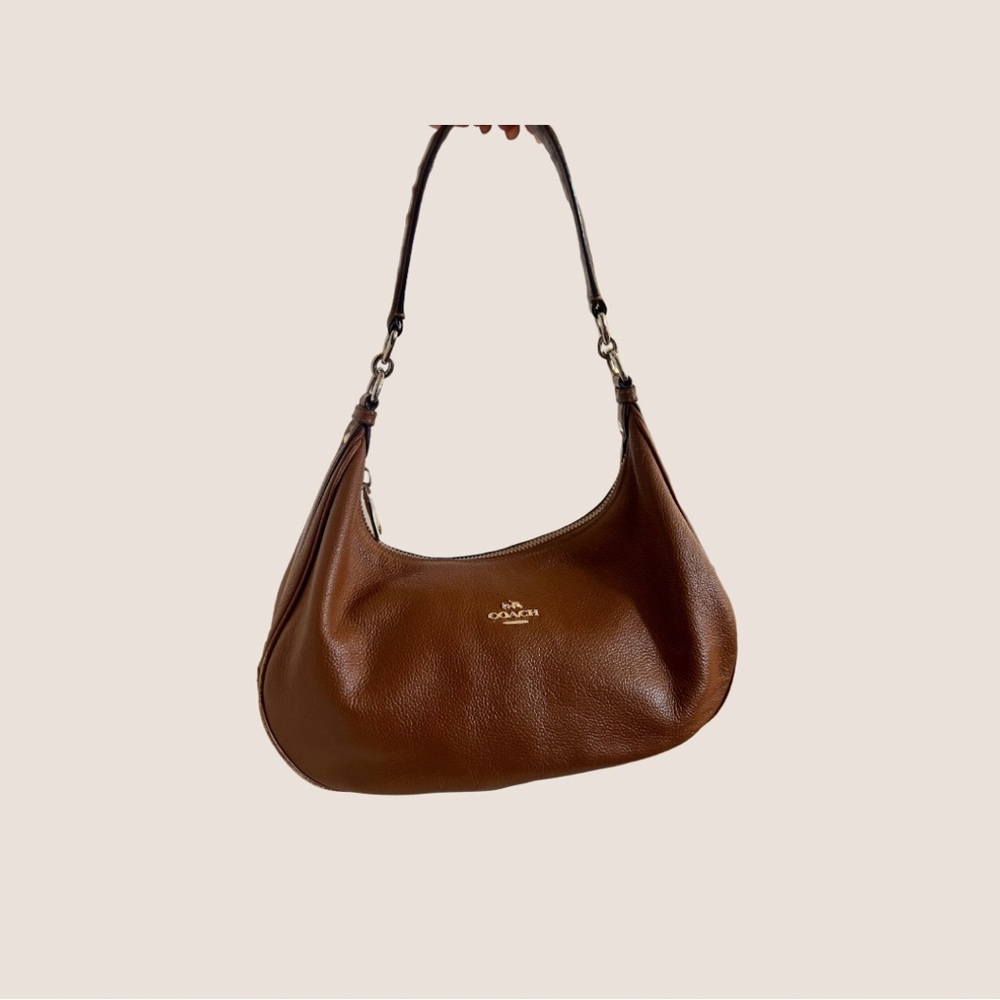 Coach Brown Grained Leather Hobo